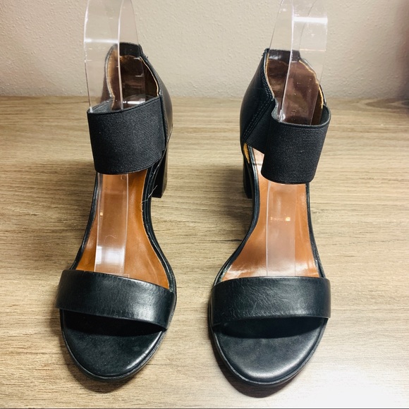 Bernardo Shoes - Bernardo Open-Toe Helen Leather Ankle Strap Heels